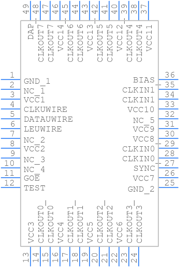 LMK01010ISQE/NOPB - Texas Instruments - PCB symbol