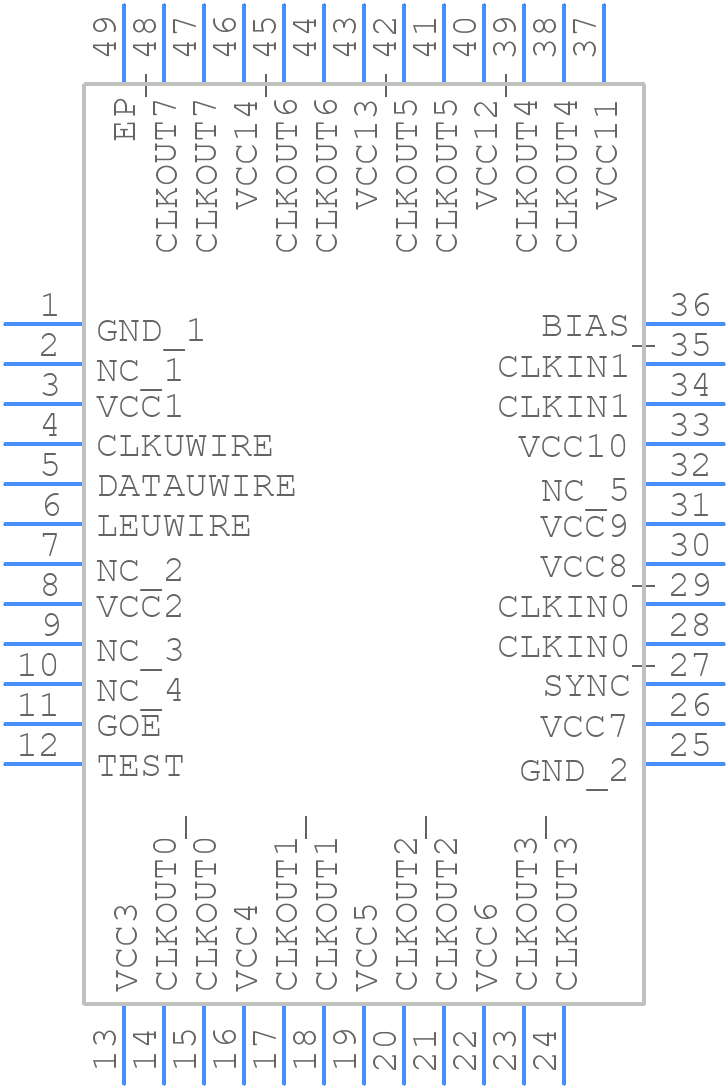 LMK01000ISQE/NOPB - Texas Instruments - PCB symbol