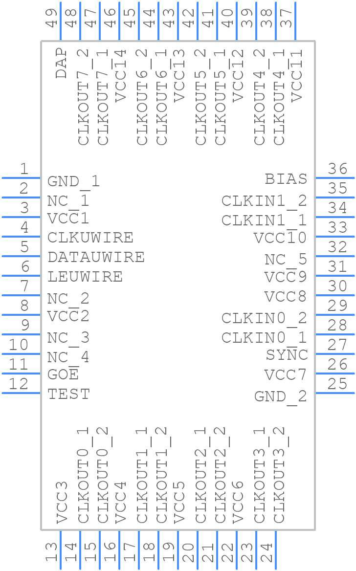 LMK01020ISQE/NOPB - Texas Instruments - PCB symbol