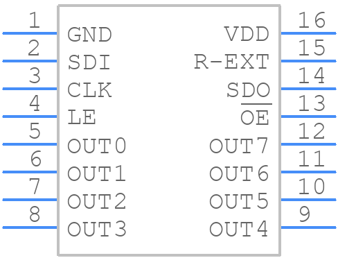 STP08CP05TTR - STMicroelectronics - PCB symbol