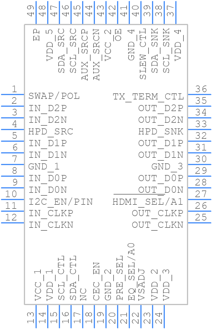 SN65DP159RGZT - Texas Instruments - PCB symbol