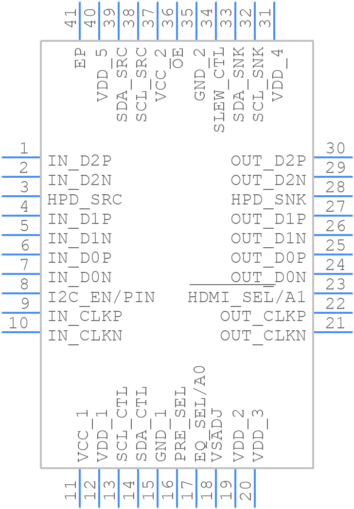 SN75DP159RSBT - Texas Instruments - PCB symbol
