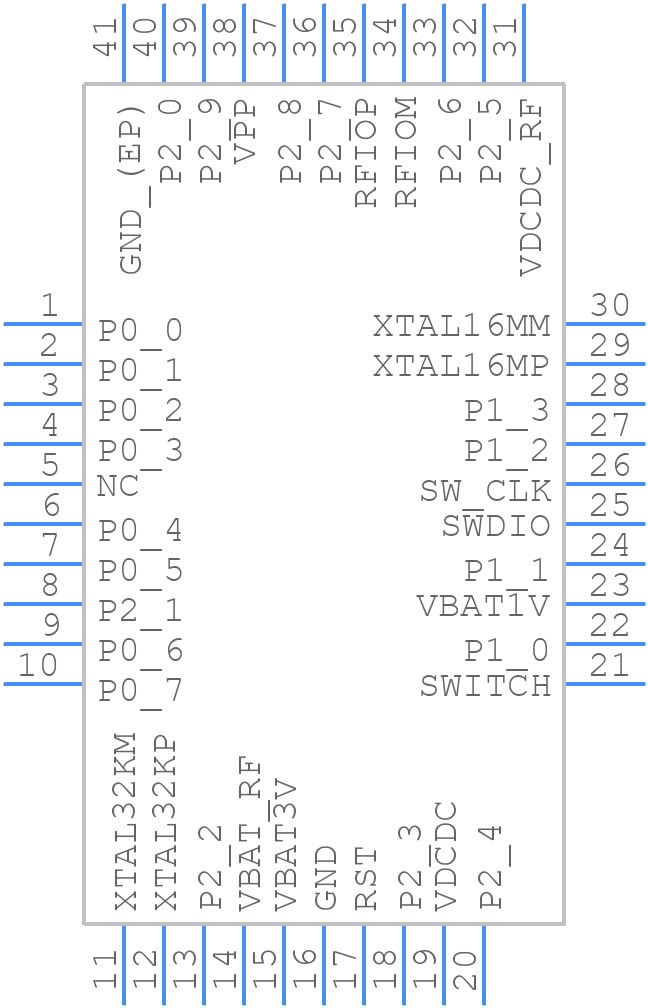 DA14581-00AT2 - Dialog Semiconductor - PCB symbol