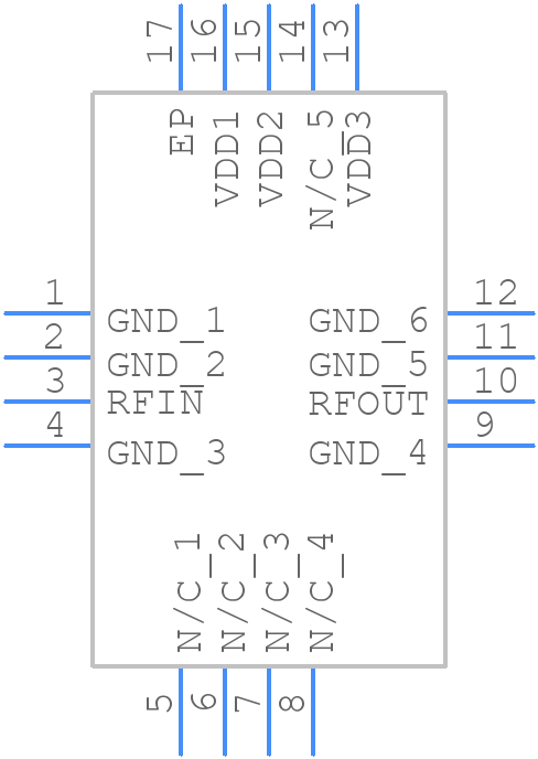 HMC1040LP3CE - Analog Devices - PCB symbol