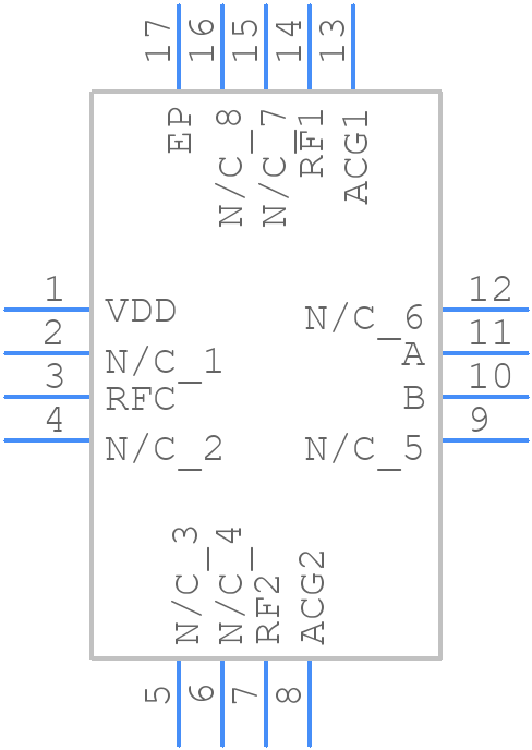 HMC348LP3E - Analog Devices - PCB symbol