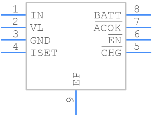 MAX8808XETA+T - Analog Devices - PCB symbol