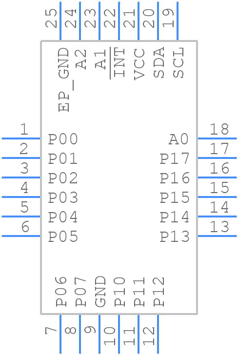 PCF8575RGER - Texas Instruments - PCB symbol