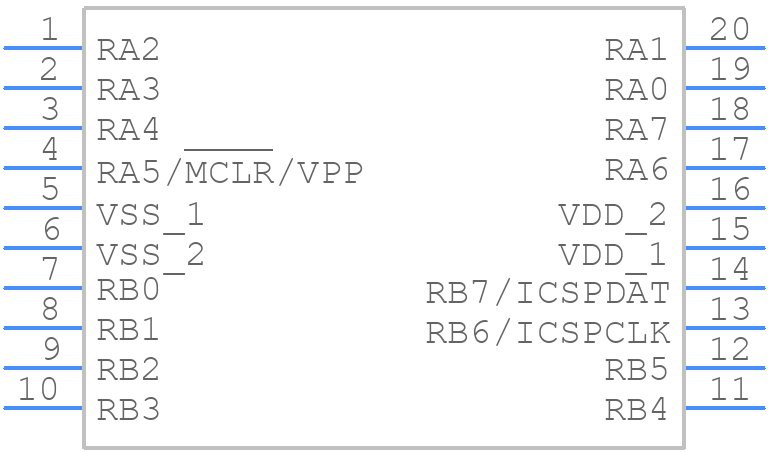 PIC16F1847-E/SS - Microchip - PCB symbol
