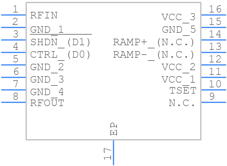 MAX2232EEE+ - Analog Devices - PCB symbol