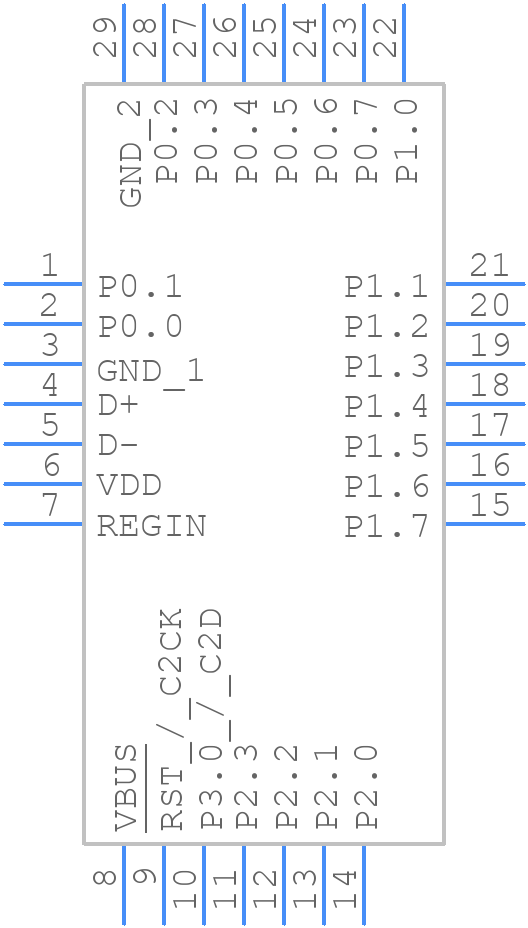 C8051F321-GM - Silicon Labs - PCB symbol