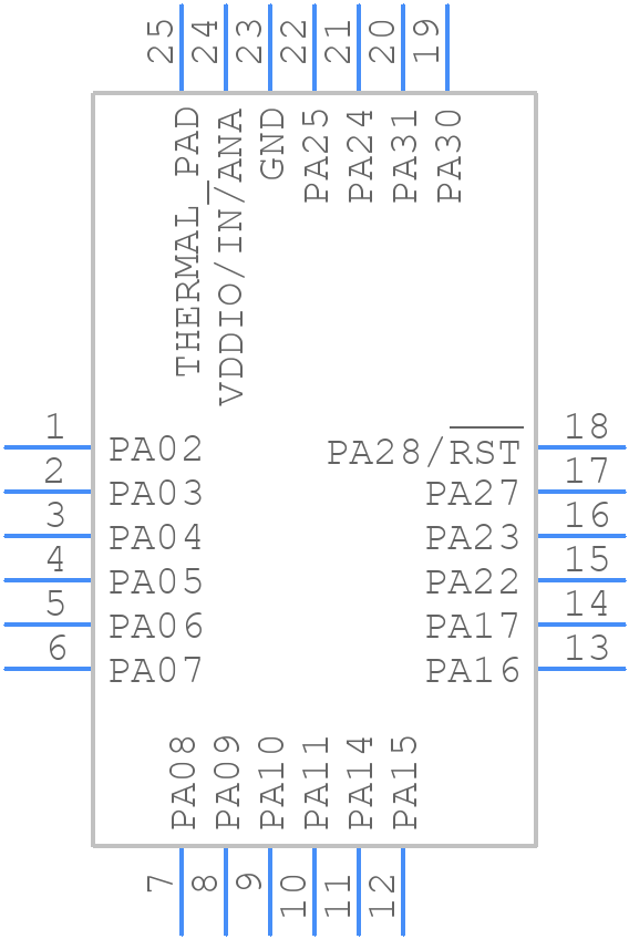 ATSAMD09D14A-MUT - Microchip - PCB symbol