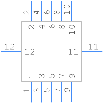 HIF3BA-10PA-2.54DS(71) - Hirose - PCB symbol