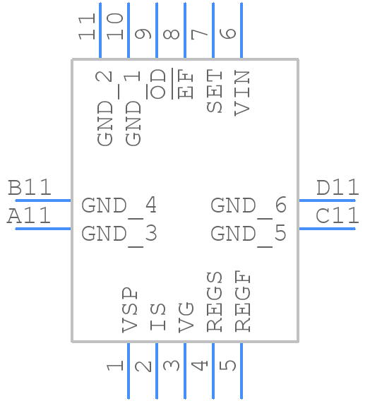 XTR111AIDRCT - Texas Instruments - PCB symbol