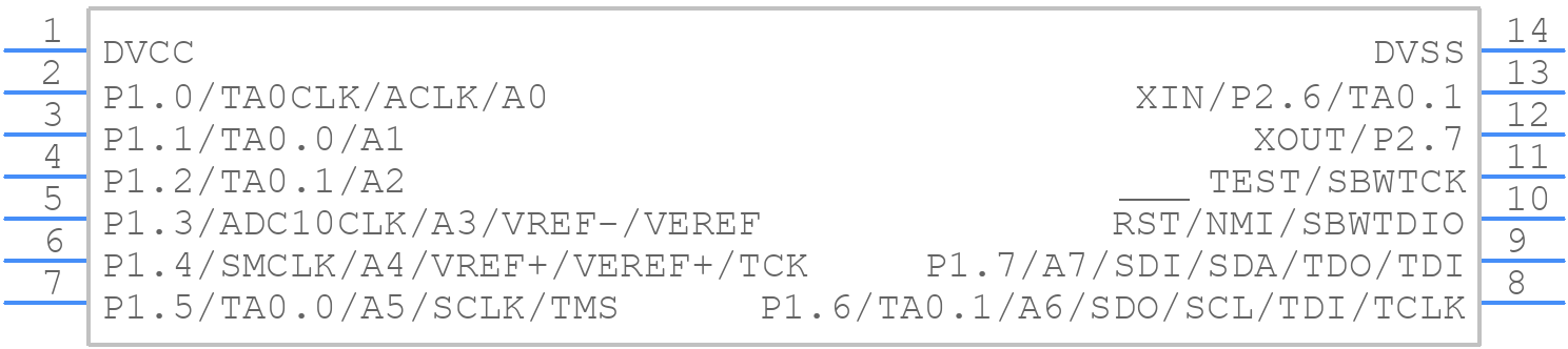 V62/12621-01XE - Texas Instruments - PCB symbol