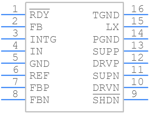 MAX1748EUE+T - Analog Devices - PCB symbol