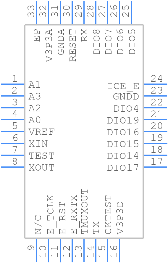 78M6613-IM/F - Analog Devices - PCB symbol