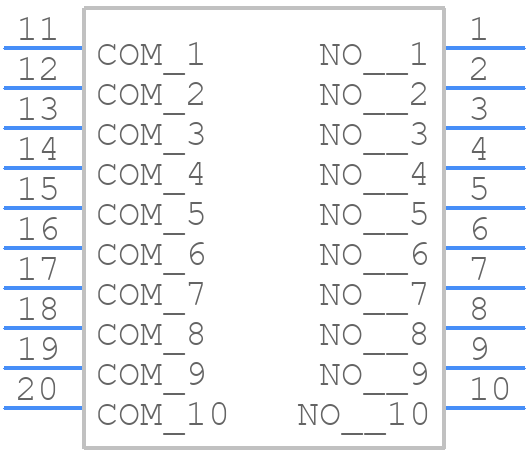 DA-10RP - XKB Connectivity - PCB symbol