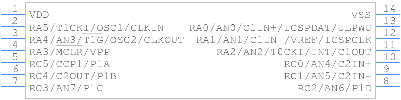 PIC16F684T-I/SL - Microchip - PCB symbol
