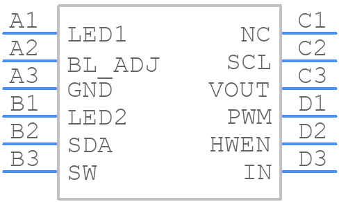 LM36922YFFR - Texas Instruments - PCB symbol
