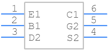 UMF6NTR - ROHM Semiconductor - PCB symbol