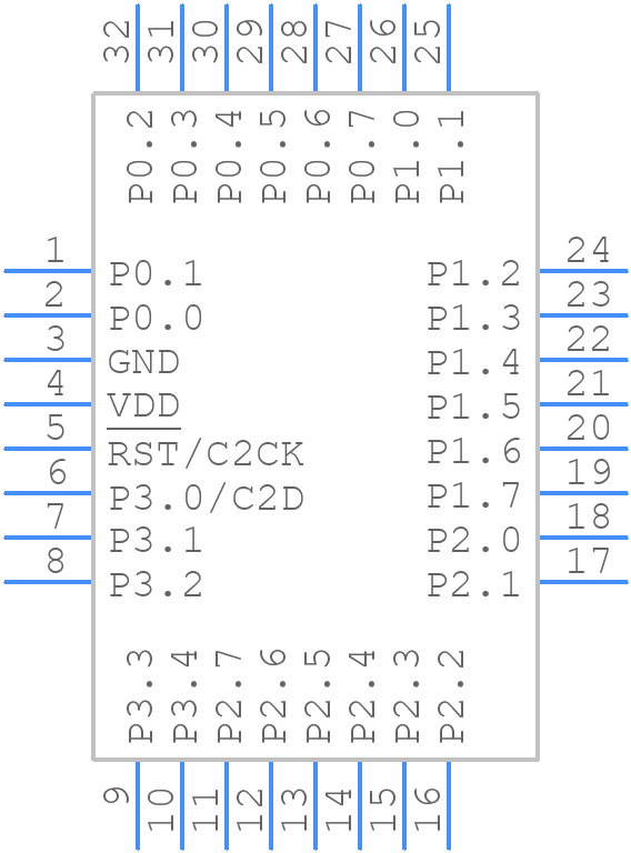 C8051F310-GQR - Silicon Labs - PCB symbol