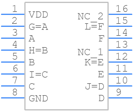 MM74HC4050N - onsemi - PCB symbol