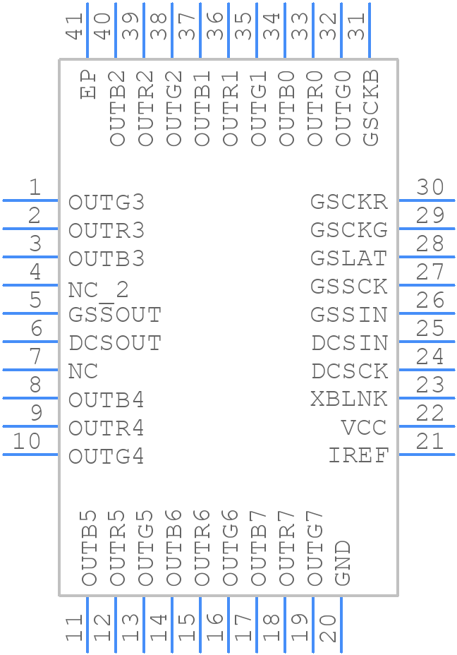 TLC5951RHAT - Texas Instruments - PCB symbol