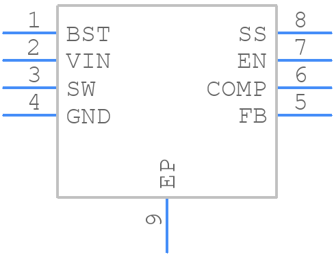 BD9329AEFJ-E2 - ROHM Semiconductor - PCB symbol