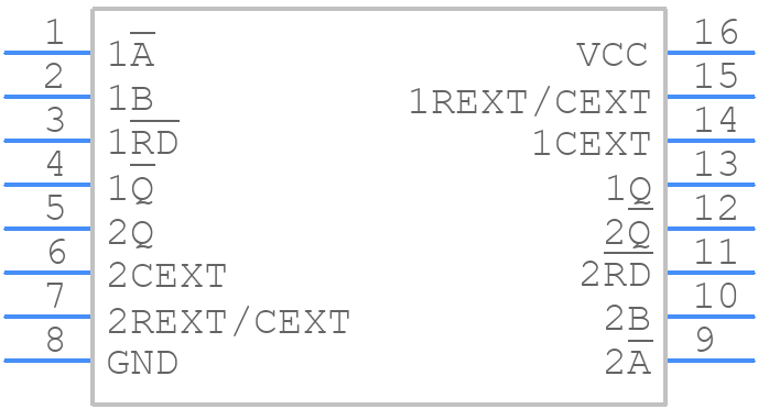 74HC123N - Nexperia - PCB symbol