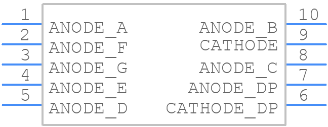 HDSP-U213 - Avago Technologies - PCB symbol
