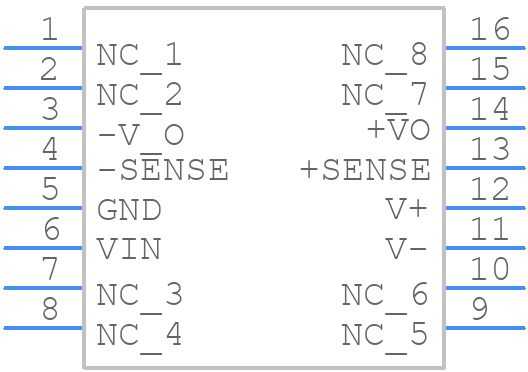 DRV134UA - Texas Instruments - PCB symbol