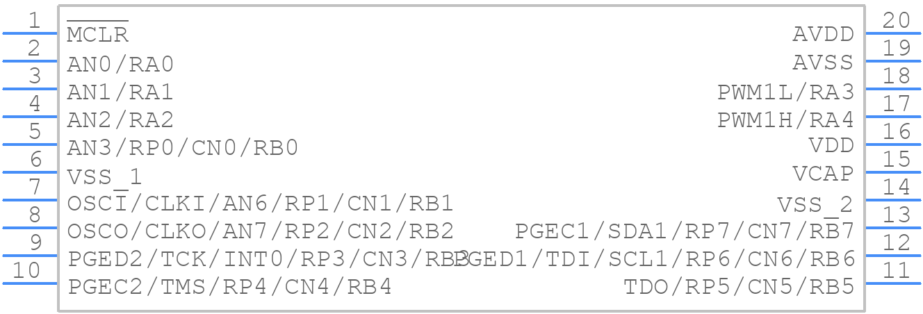 DSPIC33FJ06GS101A-I/SS - Microchip - PCB symbol