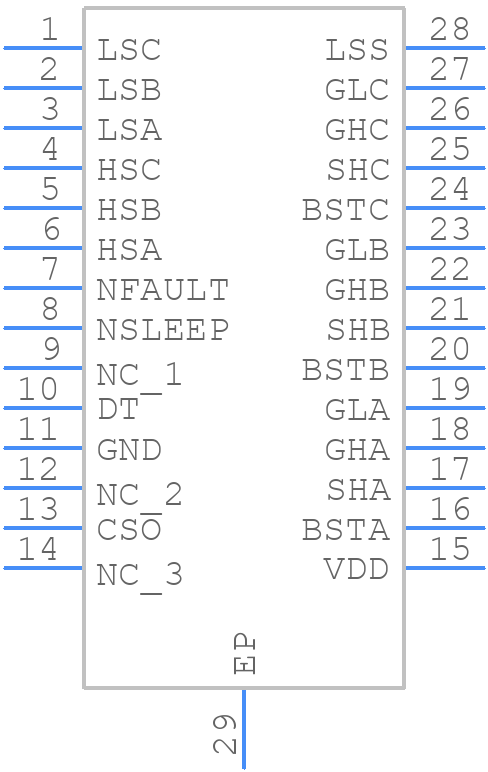MP6539BGF-P - Monolithic Power Systems (MPS) - PCB symbol