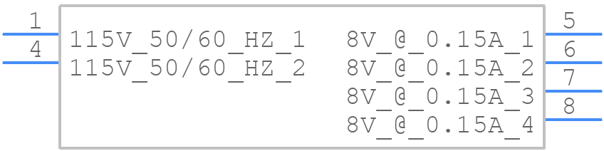 F16-150-C2 - Triad Magnetics - PCB symbol