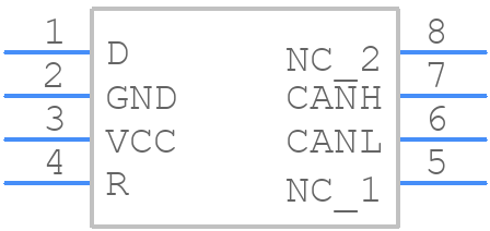 SN65HVD232QDRQ1 - Texas Instruments - PCB symbol