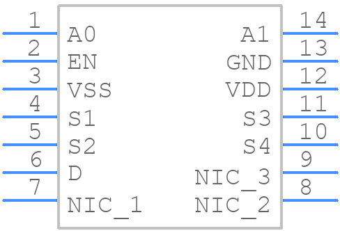 ADG1604BRUZ - Analog Devices - PCB symbol