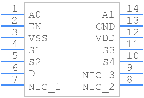 ADG1604BRUZ-REEL - Analog Devices - PCB symbol