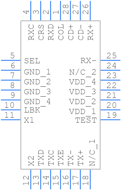 DP83910AV/63SN - Texas Instruments - PCB symbol