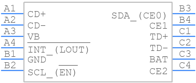 MAX14578EEWC+T - Analog Devices - PCB symbol