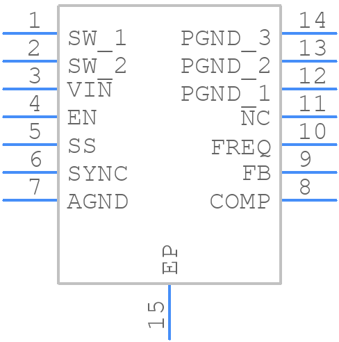 TPS55340PWP - Texas Instruments - PCB symbol