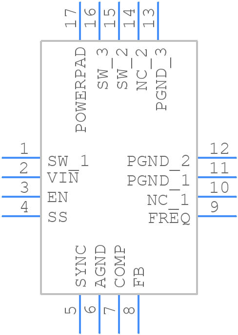 TPS55330RTET - Texas Instruments - PCB symbol