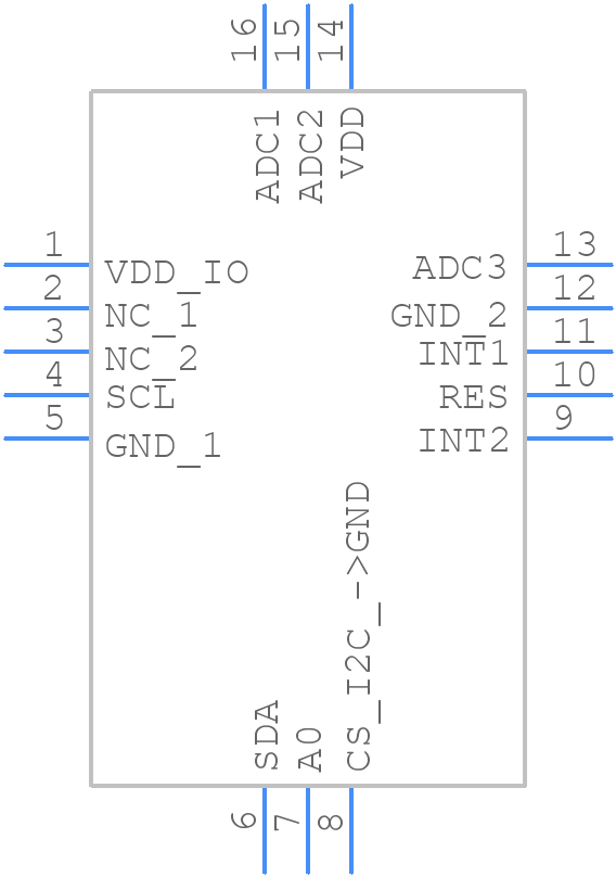LIS3DETR - STMicroelectronics - PCB symbol