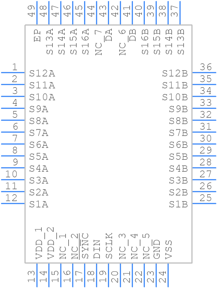 ADG725BCPZ - Analog Devices - PCB symbol