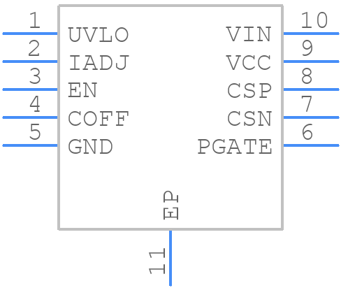 LM3409QHVMYX/NOPB - Texas Instruments - PCB symbol