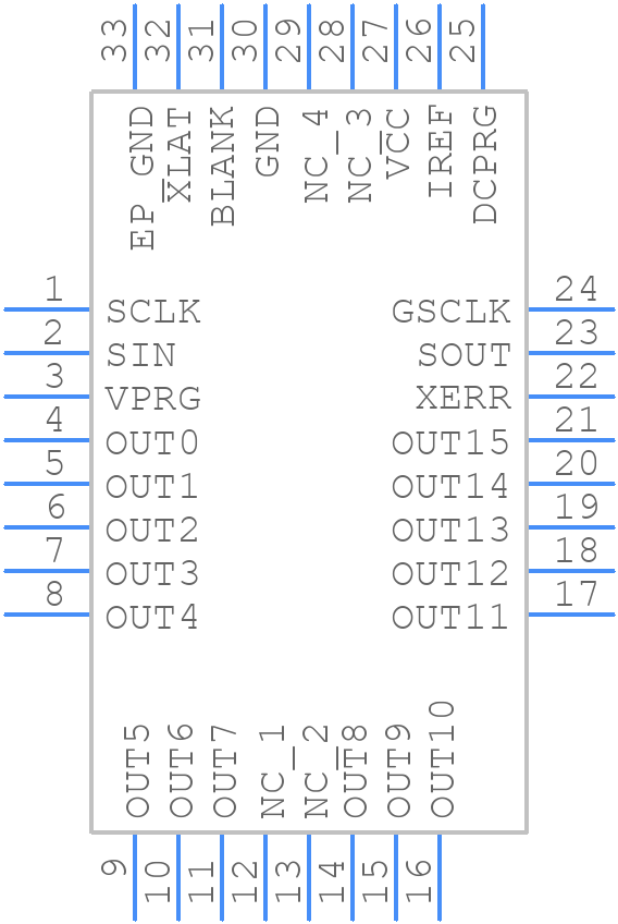 TLC5940RHBR - Texas Instruments - PCB symbol