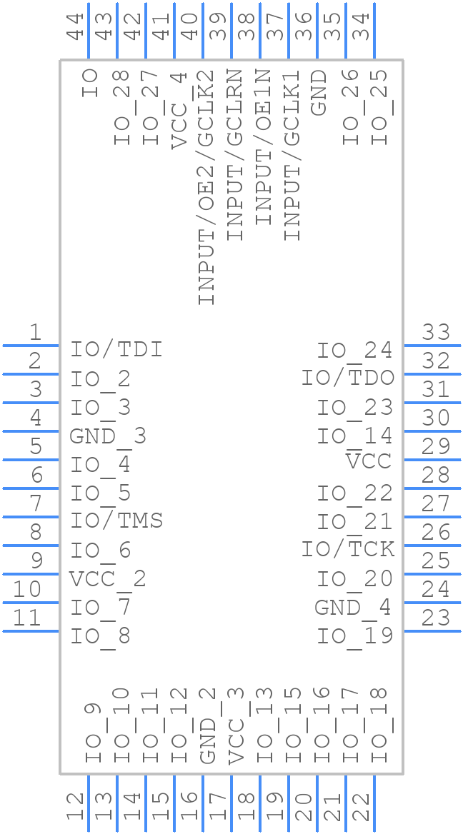 EPM7032AETC44-10N - Intel - PCB symbol