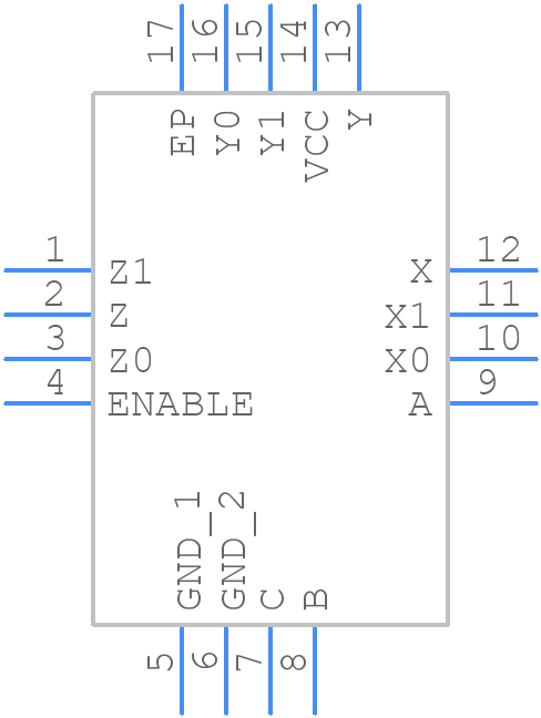 MAX4583LETE+ - Analog Devices - PCB symbol