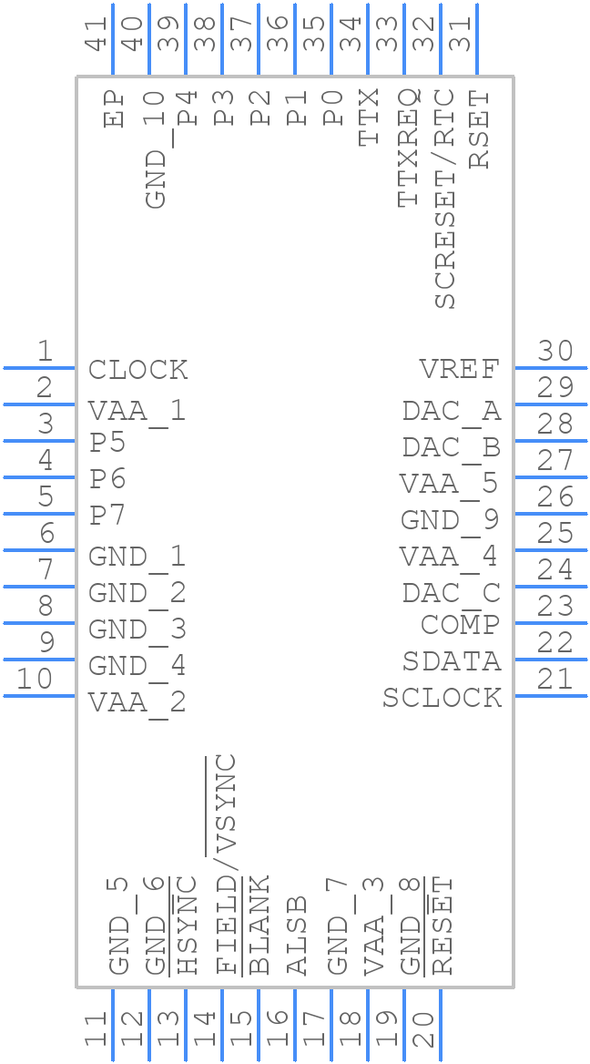 ADV7179KCPZ - Analog Devices - PCB symbol