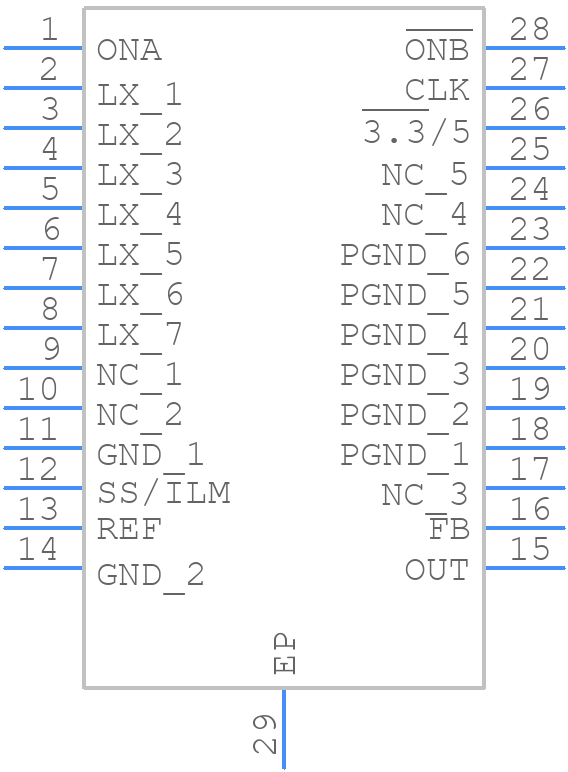 MAX1709EUI+ - Analog Devices - PCB symbol