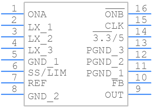 MAX1709ESE+T - Analog Devices - PCB symbol
